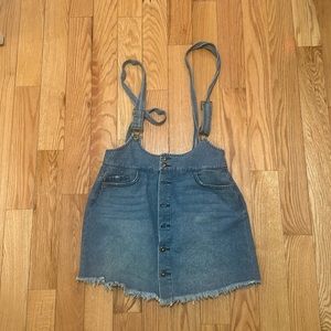 Jean Denim Overall Skirt